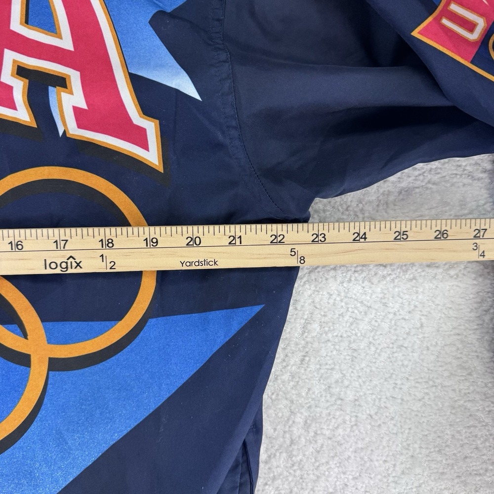 VTG Champion 1996 USA Official Olympic Team Windbreaker Jacket Large Blue - Picture 13 of 15